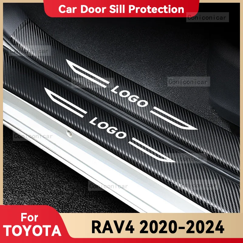 

Автомобильная задняя панель из углеродного волокна для TOYOTA RAV4 2020 2021 2022 пороговой педаль против царапин аксессуары для украшения интерьера