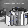 120Kpa Kitchen Pressure Cooker 7.5L Stainless Steel Non Stick Pots Induction cooker gas universal 3