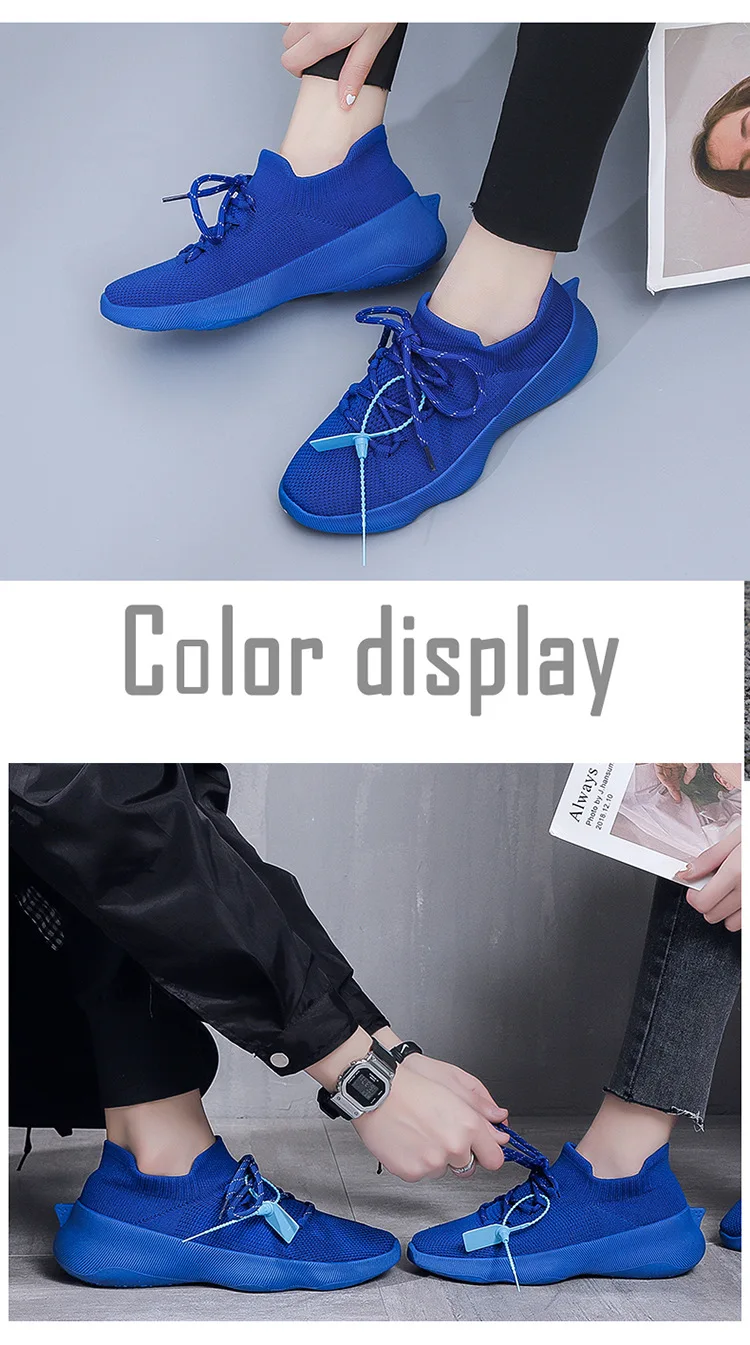 2022 New Women Chunky Sneakers Spring Summer Air Knit Mesh Casual Sport Running Shoes Street Plus Size GYM Shoes