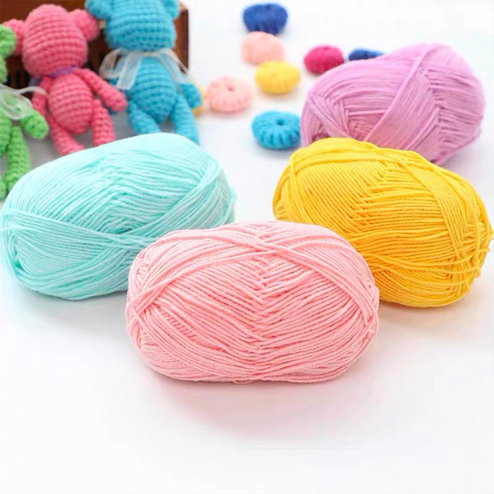 50g/set Soft Warm Milk Cotton Yarn for Crochet Threads Knitting Wool DIY for Craft Sweater Hat Baby Wool Hand Knitting wholesale 4