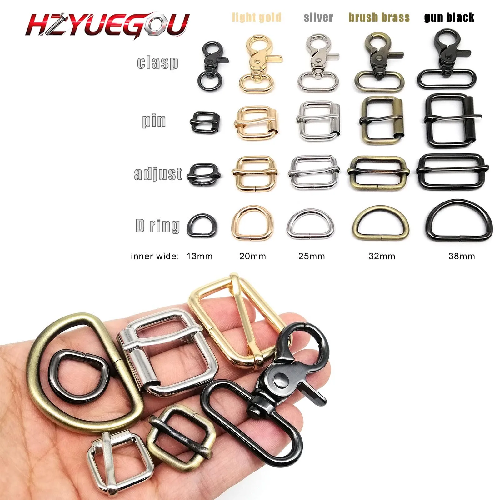 Premium Leather Handbag Belt with Adjustable Buckle and Hook Clasp
