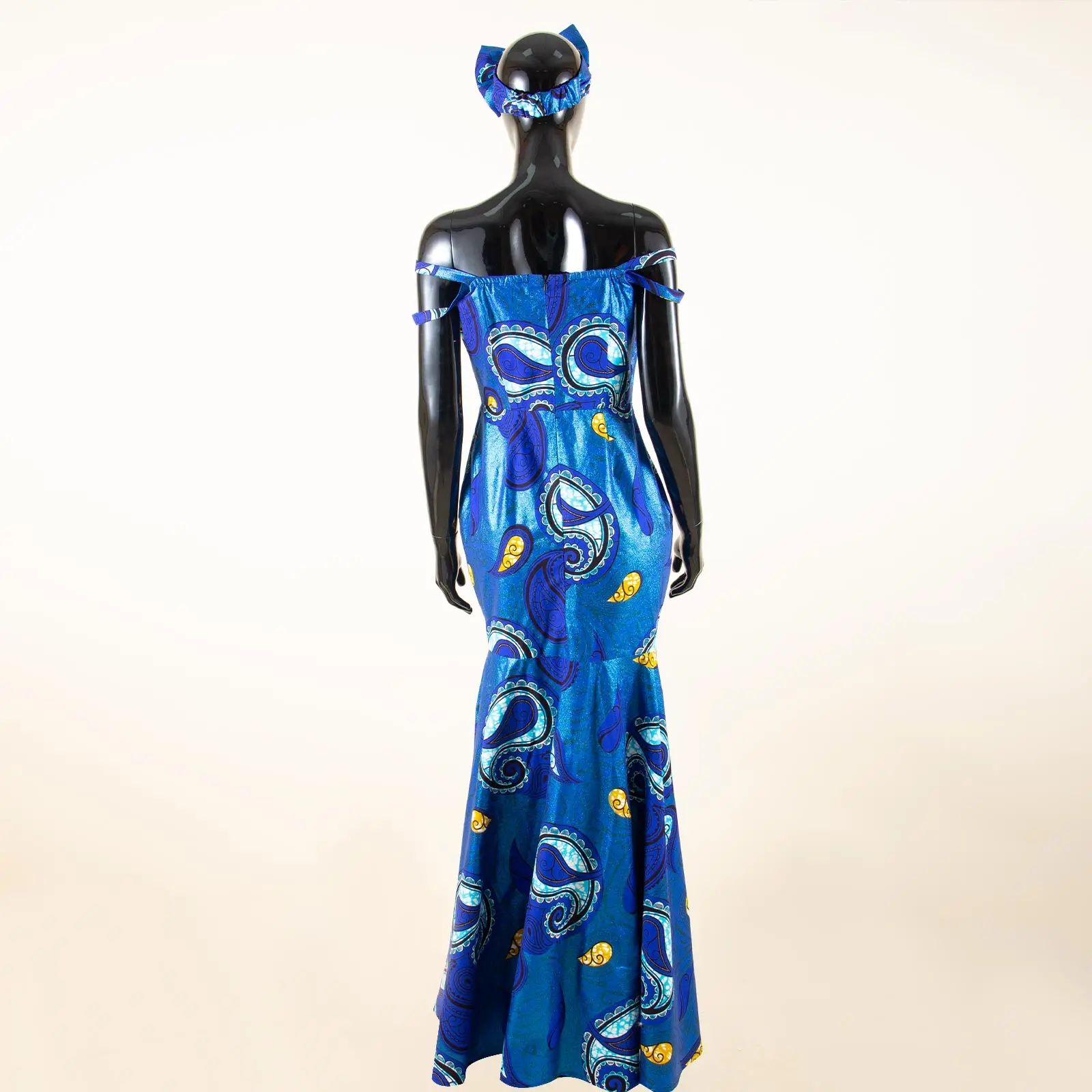 African Fashion Dresses for Women Sexy Bazin Riche Halter Skirt with Bow  Headband Party Vestidos Clothes A2325073 - AliExpress 200000532