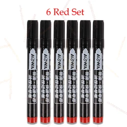 Vibrant Waterproof Ink Sketch & Drawing Marker Set - 6 Colors (6 Red Set)