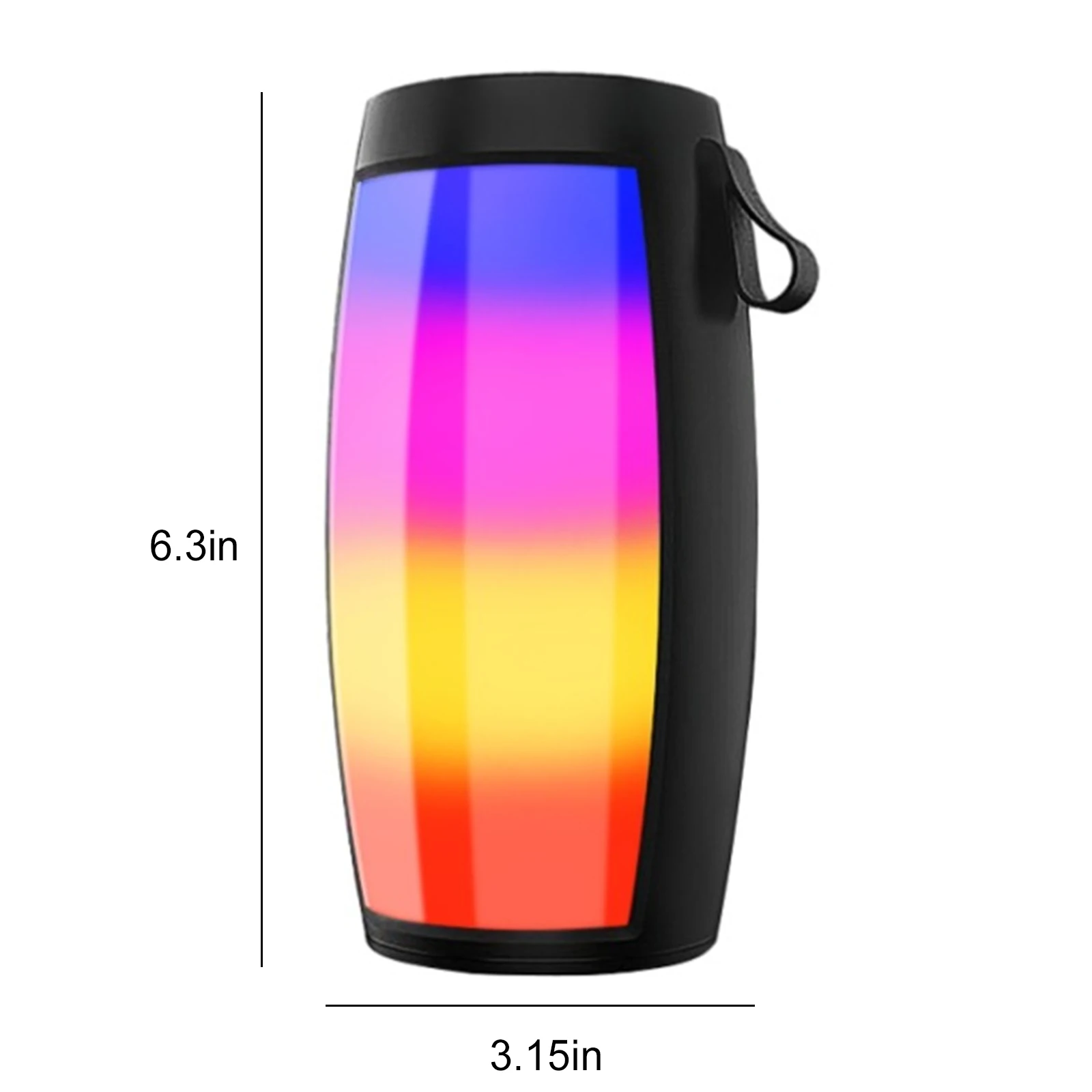 Outdoor Bluetooth Wireless Speaker with LED Lights and Dual Subwoofer