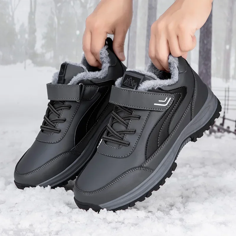 

2024 Shoes Men Boots Snow Outdoor Mens Shoes Army Winter Boots Hiking Ankle Waterproof Work Footwear
