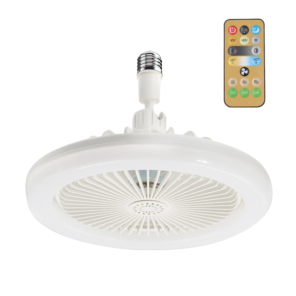 Led Fan Light E27 Lamp Holder Rotatable Led Mini Ceiling Fan Light with Fragrance Dimming 6