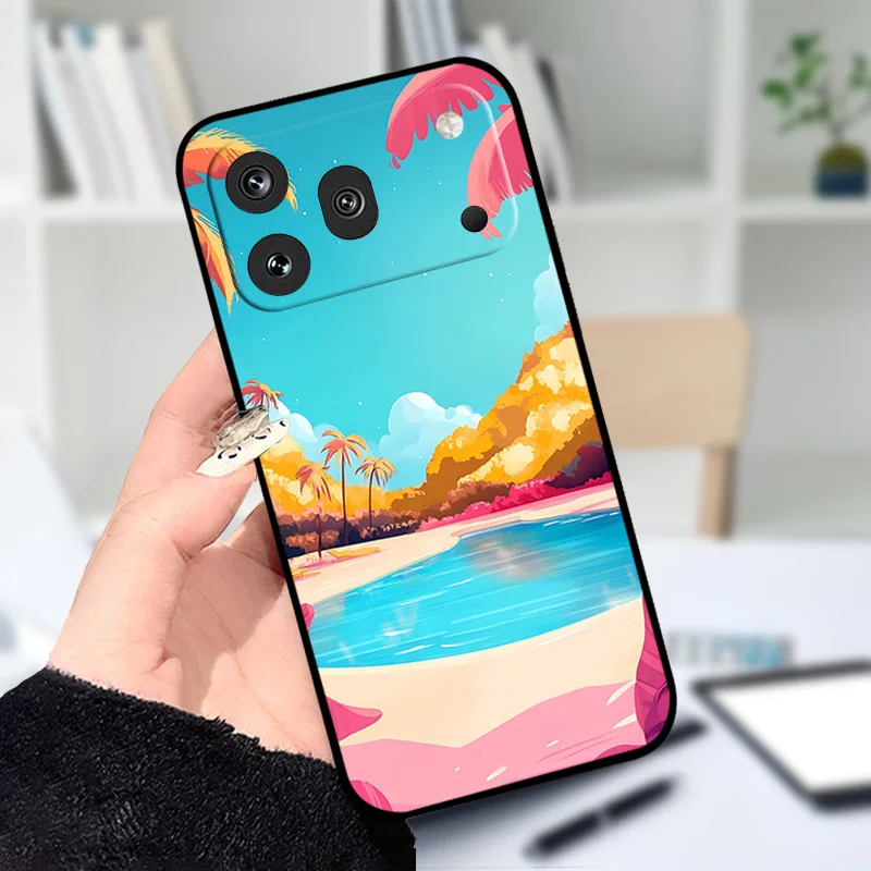 Silicone Soft Phone Case with Cool Wolf Design - Protective Bumper Shell