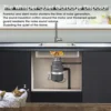 Disposal 1HP, Food Waste Disposal Continuous Feed, Garbage Disposal with Power Cord, Light Gray 3