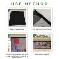 Mesh Cloth Garage Screen Door Mosquito Netting Anti Bug Fly 2x4m for 2-Car Garages Hands-Free Door Curtain Summer Supplies 5