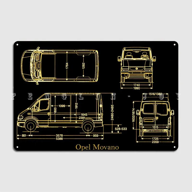 Золотой металлический знак Opel Movano украшение для паба гаража жестяные пластинки