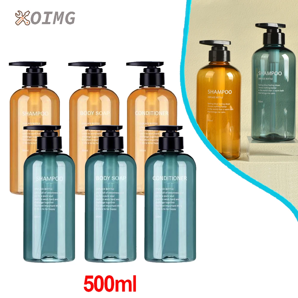 Set 500ml Soap Dispenser Bottle Bathroom Shampoo 300/500ml Soap
