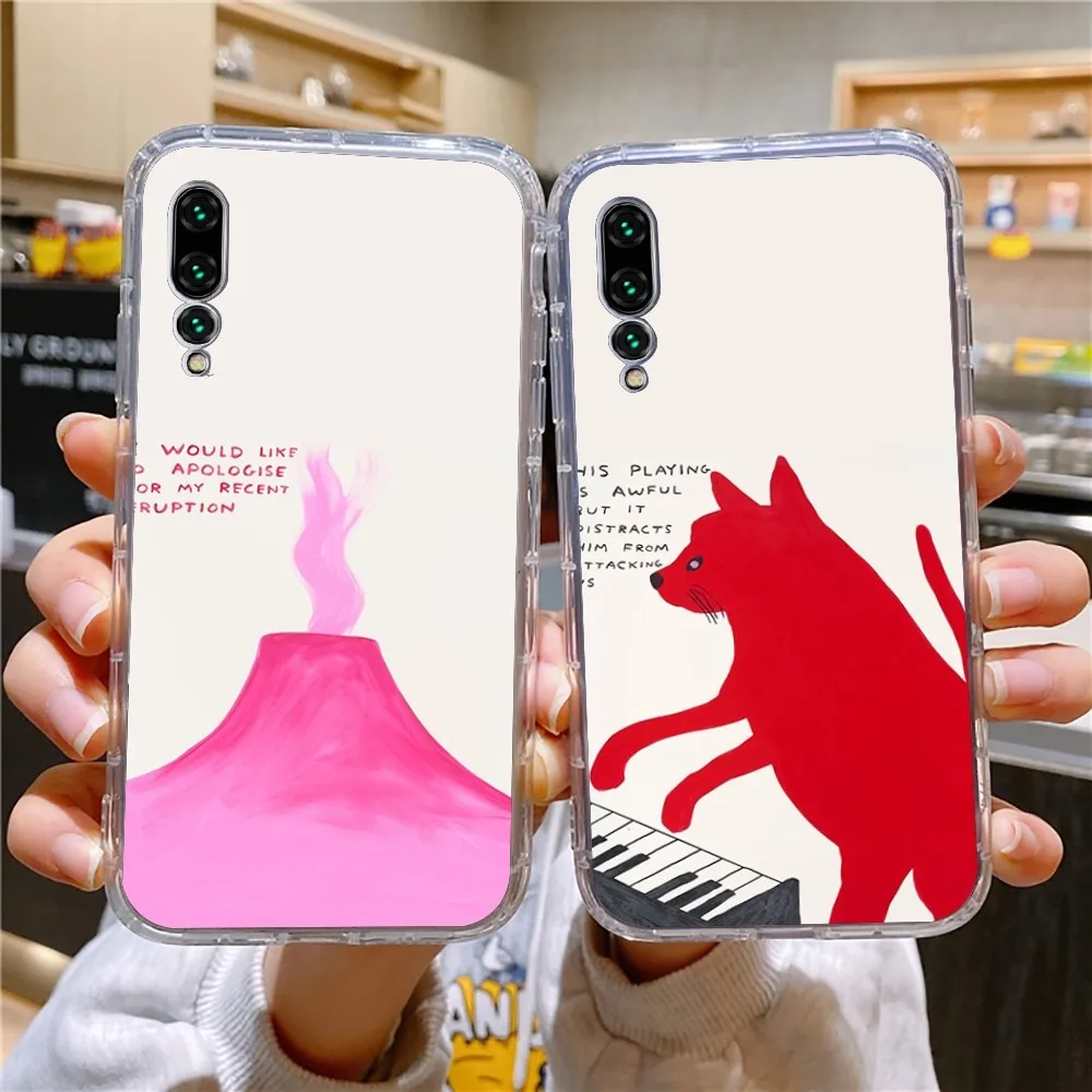 Custodia Per Telefono David Shrigley Visual Arts Per Xiaomi 11 Redmi Note 11 5G 8T 9A 9 10T Note8Pro Note9 12 Custodia Trasparente Sultra