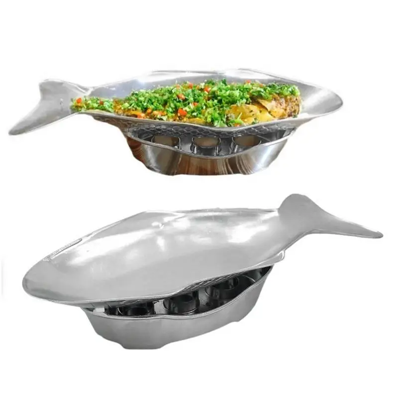 

Commercial Grilled Fish Plate Fish Shaped Baking Tray Simple Fish Plate With Oven Fish Grill Aluminum Hot Pot Set For Kitchen