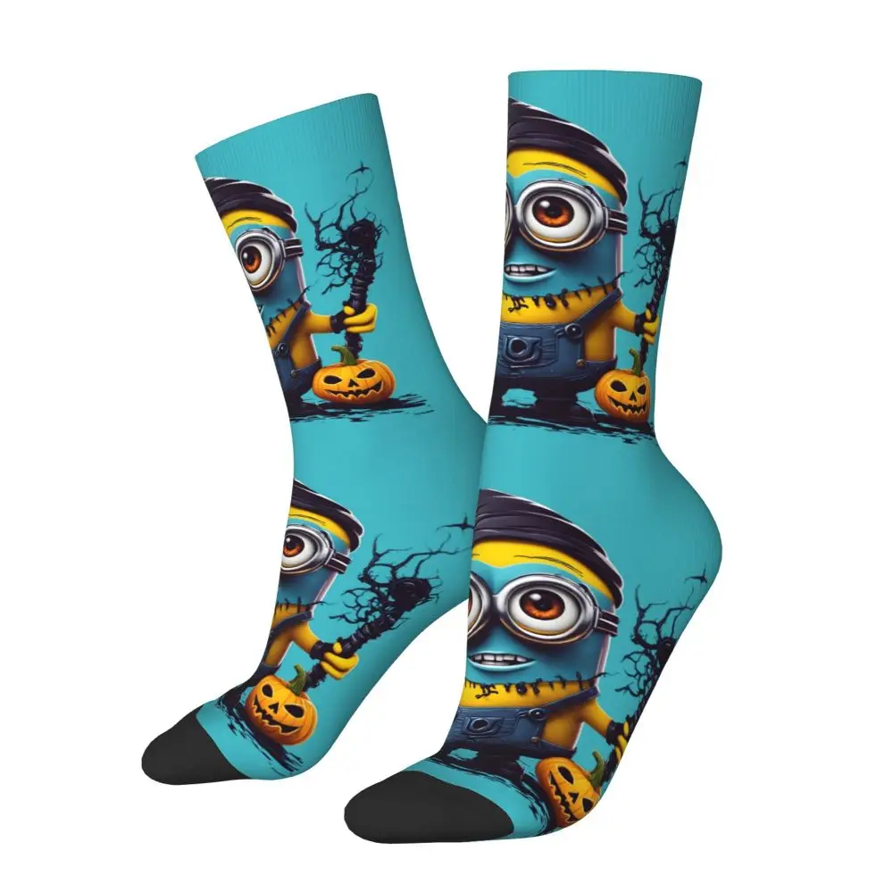 Custom Cool Print M- Minions Cartoon Socks for Women Men Stretchy Summer Autumn Winter M- Minions Bananas Crew Socks 52 S0febaff9925348a0894c213345a729b7P
