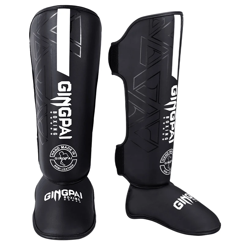 Youth/Adult Kids MMA Boxing Shin Guards Instep Kickboxing Ankle Support Equipment Karate Protectors Sanda Muay Thai Leggings DEO