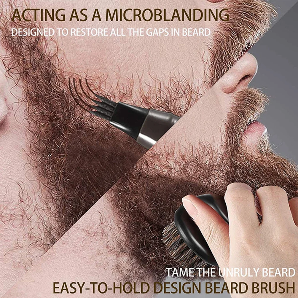 Private Label Beard Pencil Custom Bulk Black Set Comb for Men Brown Pen Waterproof Sweat Proof Thick Beards Care Makeup Male