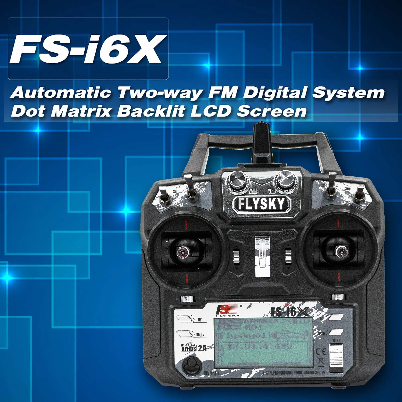 Yangers 2.4GHz Radio Zender Ontvanger Afstandsbediening Leeftijd 3 , Flysky FS I6 AFHDS 2A 6-kanaals Zender FS IA6 Ontvanger Radiosysteem voor RC Racewagen Boot Helikopter Speelgoed