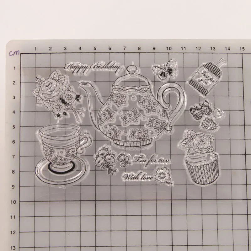 Teapot Clear Silicone Seal Stamp Making Decoration DIY Handmade Cake Cup Scrapbooking Photo Album Card Craft Gifts