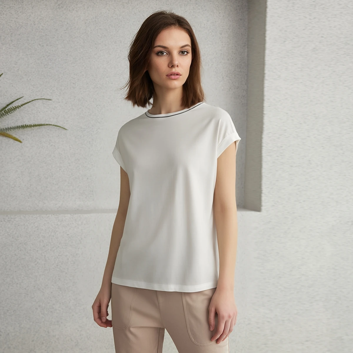 Women Hollow Pima T-Shirt