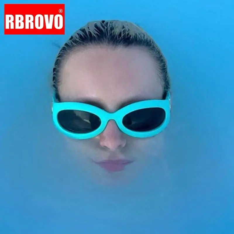 

RBROVO Y2K Vintage Sunglasses Women 2023 Luxury Sports Eyeglasses Women/Men Brand Designer Glasses Women Lentes De Sol Mujer