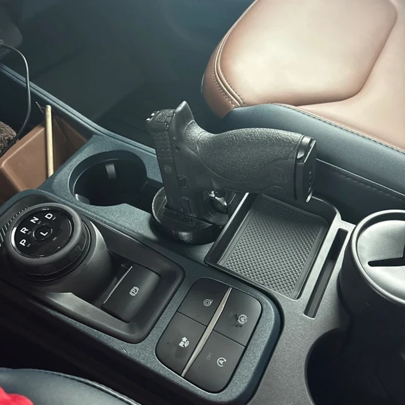 권총 컵 홀스터 편리한 자동차 좌석 컵 홀더 총기 컵 홀더 케이스 검정색 플라스틱 아트 보관 및 운송 주최자