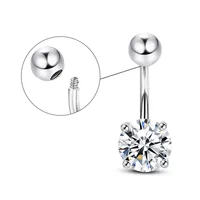 Szjinao 0.3ct To 3ct Moissanite Belly Button Piercing With Certificate Solid 925 Sterling Silver Body Jewelry For Women On Sale 2