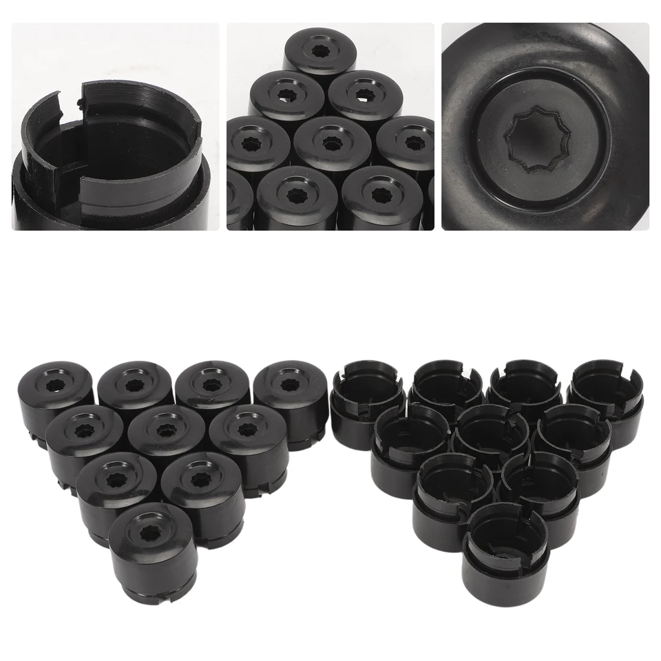 20 pz 19mm Tappi Dado Ruota Auto uto Mozzo Ve Copertura Bullone Cerchioni Dado Ruota Lug Tappi di Copertura Antipolvere per Audi Q7 Protezione a prova di polvere  34
