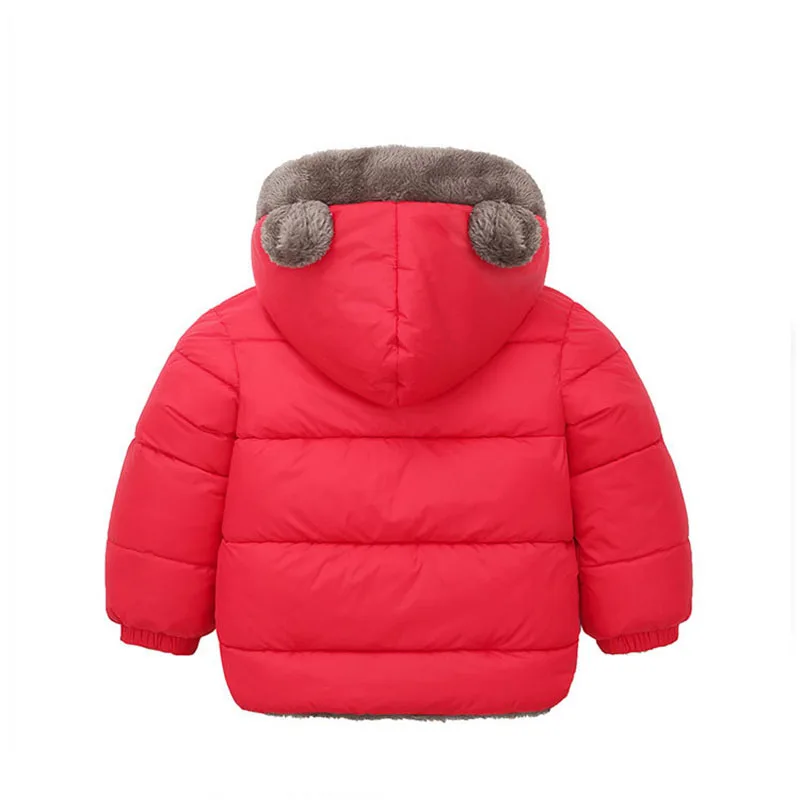 Kids Lambswool Cotton Coat Winter Keep Warm Hooded Solid Boys Girls Fleece Jacket Fashion Children Clothes Outerwear 2-6yrs