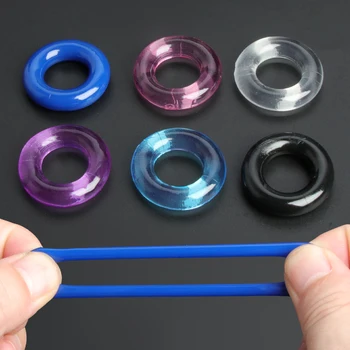 Anel peniano de silicone para homens, 6 peças, atraso na ejaculação, produto adulto, anéis masculinos, ereção duradoura, brinquedos sexuais para casal 1