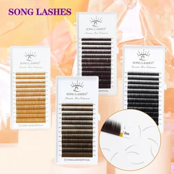 SONG LASHES High Quality I Curl Eyebrow Extensions Brown/Black/Dark Brown/ Light Brown False Eyebrow 12 lines Per Tray