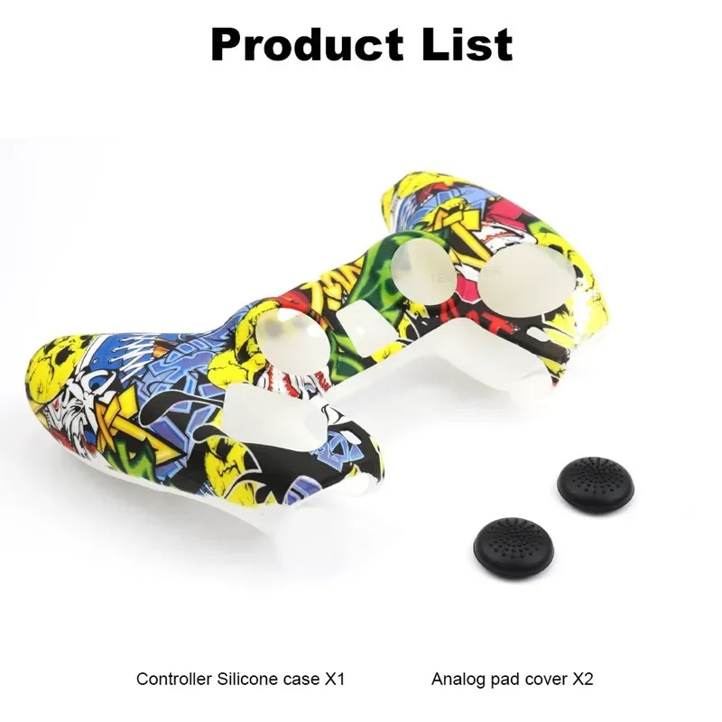 Étui de protection en silicone pour manette de jeu PS5 : revêtement en caoutchouc, protection pour joysticks et grips._voghion.com