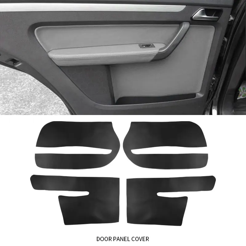 

Чехол на дверную панель из мягкой кожи для VW Touran 2006 2007-2015, 4 шт., автомобильный Стайлинг, панель подлокотника, кожаный чехол, наклейка, отделка