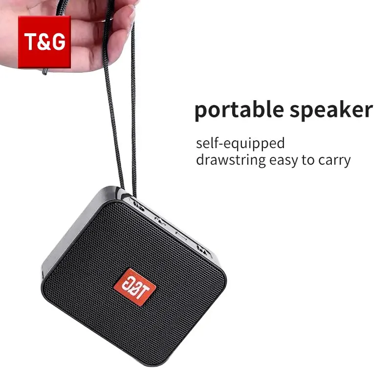 Bluetooth Speaker Bluetooth Speaker TG166 Portable Mini Wireless Soundbar Subwoofer Outdoor Indoor Loudspeaker Support TF Card FM Radio Waterproof