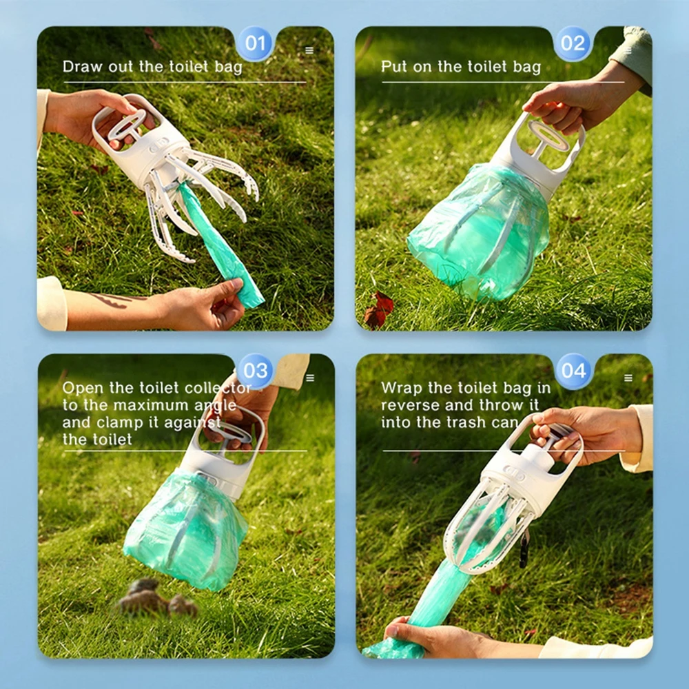 Pet Dog Poop Zero Waste Dog Pooper Bags Dispenser For Dogs Litter Poop Pick Up Scooper Cleaner Litter Bag Pets Products