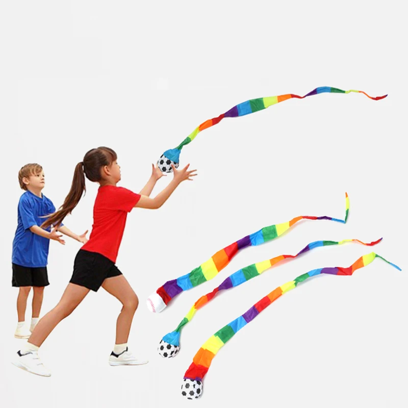 

Радужный цветной мяч поймать и бросать руки бросает ленту игра дети школа на открытом воздухе Спорт Тренировка интерактивные Семейные игрушки