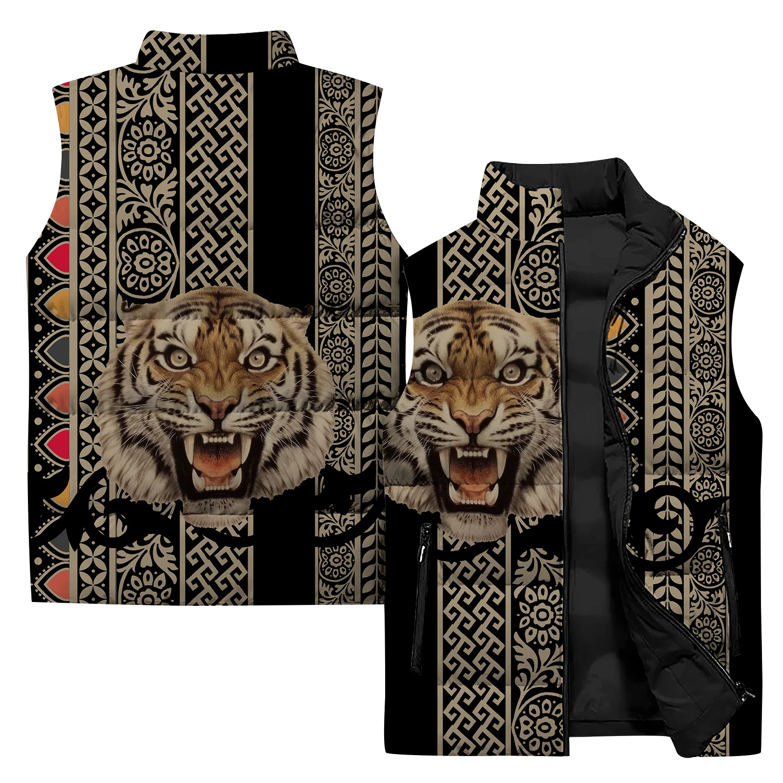 thumbnail image 5 of Nueva chaqueta de chaleco con estampado 3D para hombre, cálida para deportes al aire libre, ciclismo, fiesta, abrigo para hombre, moda urbana de hip-hop, chaleco para hombre, ropa, 5 of 5