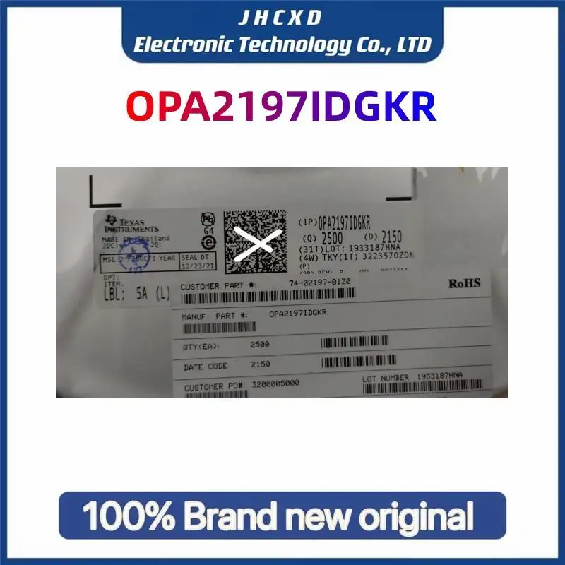 

OPA2197IDGKR инкапсулирует телефон с новой точностью работы, чип усилителя OPA2197 100% оригинальный и аутентичный