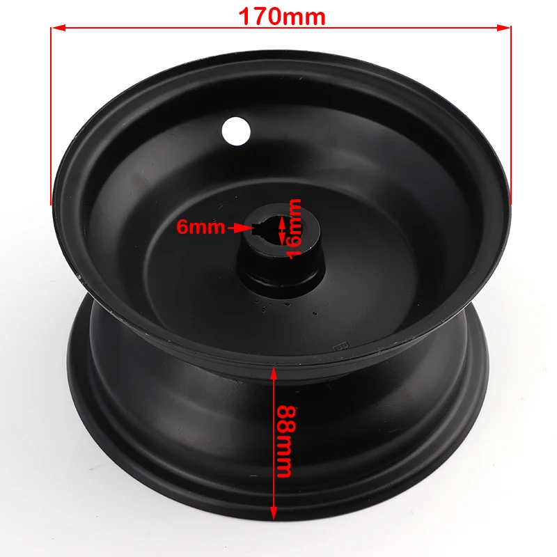 6-inch Wheels Use 145/70-6 13x5.00-6 13x6.50-6 Tires ATV 3-Hole Vacuum Rim for 110-125cc Karts Quadricycle Dirt Pit Bike Parts