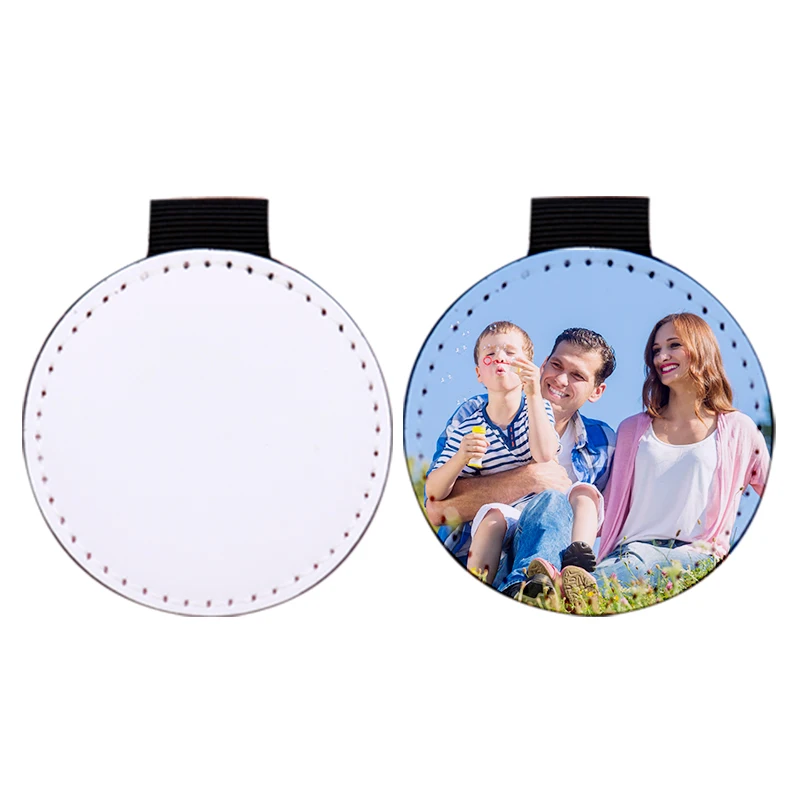 

20 Pieces Sublimation Blank Keychains Custom Double Sided Diy Sublimation Keychain Cover PU Leather Key Tag Round Label