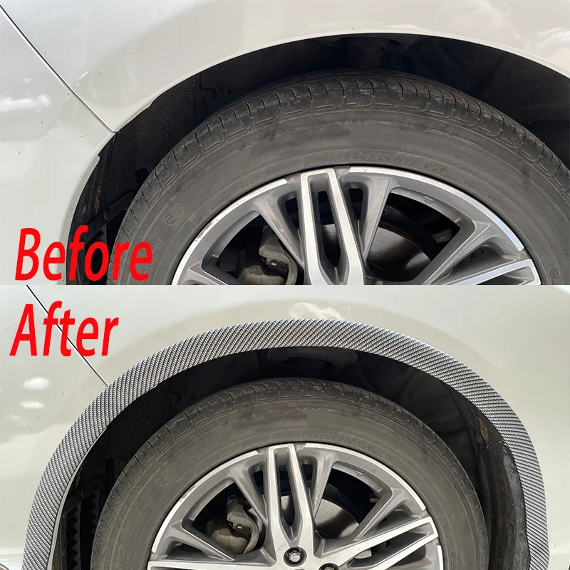 Universal Car Leaf Board Wheel Eyebrow Protector Trim Strip Anti Scratch Waterproof Rubber Seal Strip Car Stickers Accessories car stickers