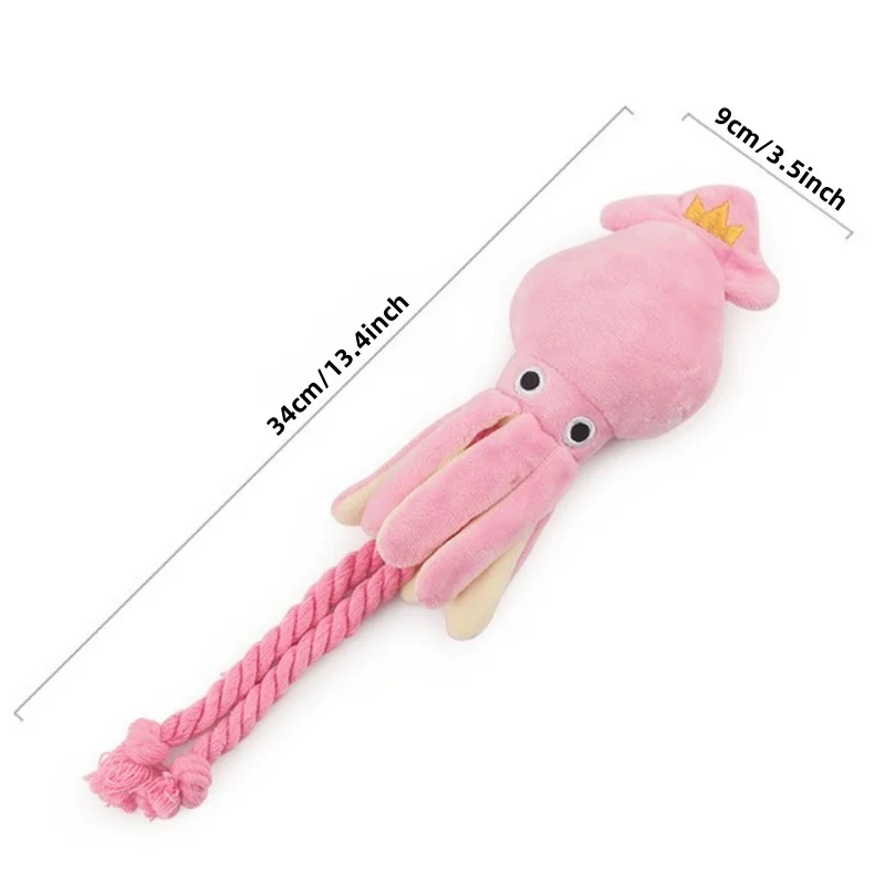 Plush Squid Chew Toy for Dogs 6