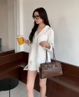 Sac en cuir véritable YANATARI pour femme, sac de luxe 2026, sac à bandoulière long vintage, sac à main, sac sous le bras, sac de shopping, sac de forme allongée 6