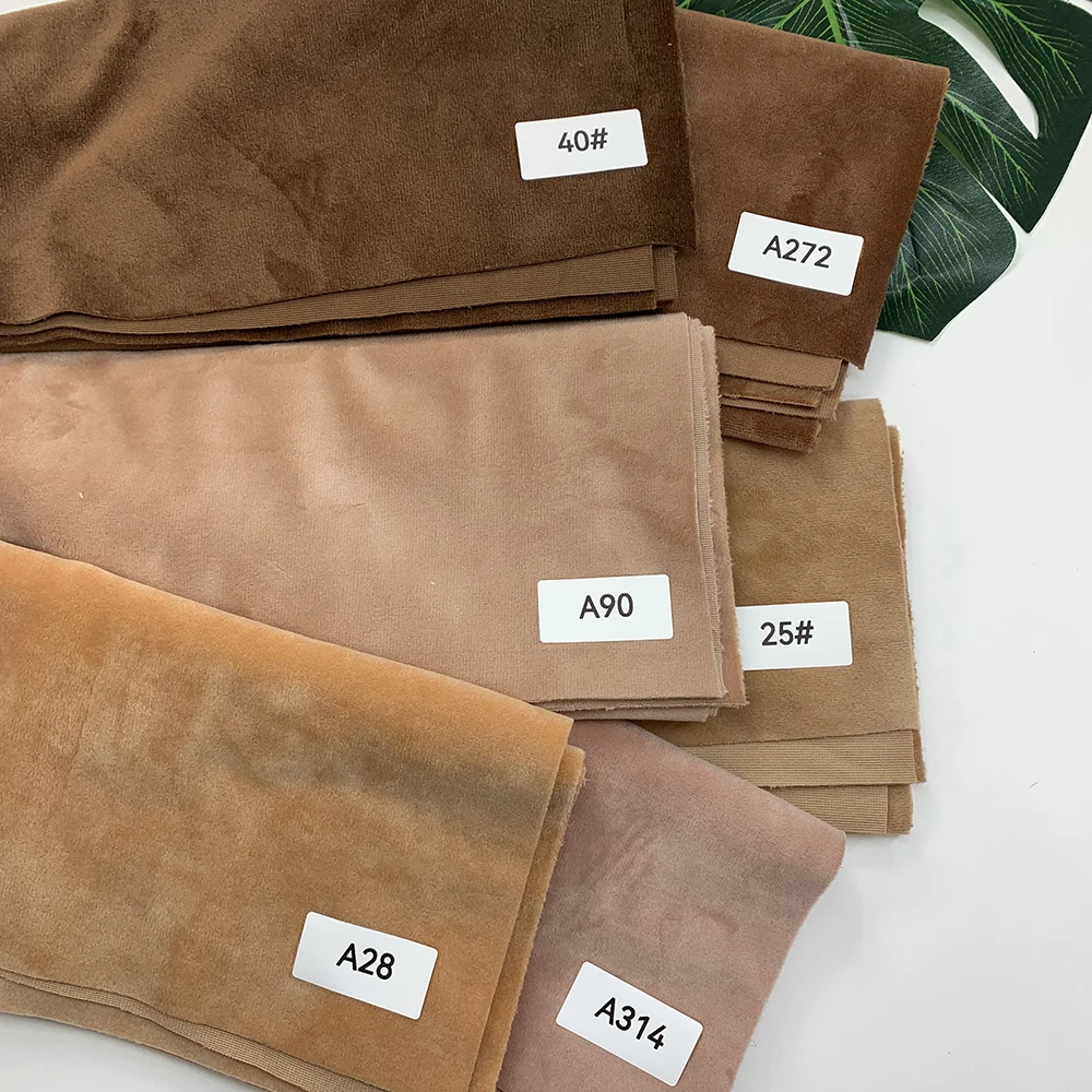 1mm Haufen Baumwolle Puppe Haut Stoff Fabrik Spezielle Haut Farbe Stoff Kristall Super Weiche Kurze Plüsch Stoff Diy handgemachte Tuch – Detail 5