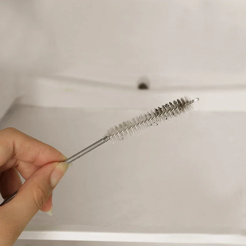 Refrigerator Cleaner Spiral Cleaning Brush Stainless Steel Pipe Bendable Tube Washing Home Supplies