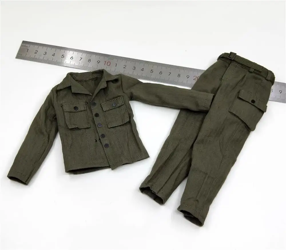 

1/6 Facepoolfigure FP010 WWII US Ranger Combat Medic Soldier 1944 Dress Uniform Shirt Belt Waist Fit 12" Action Scene Component