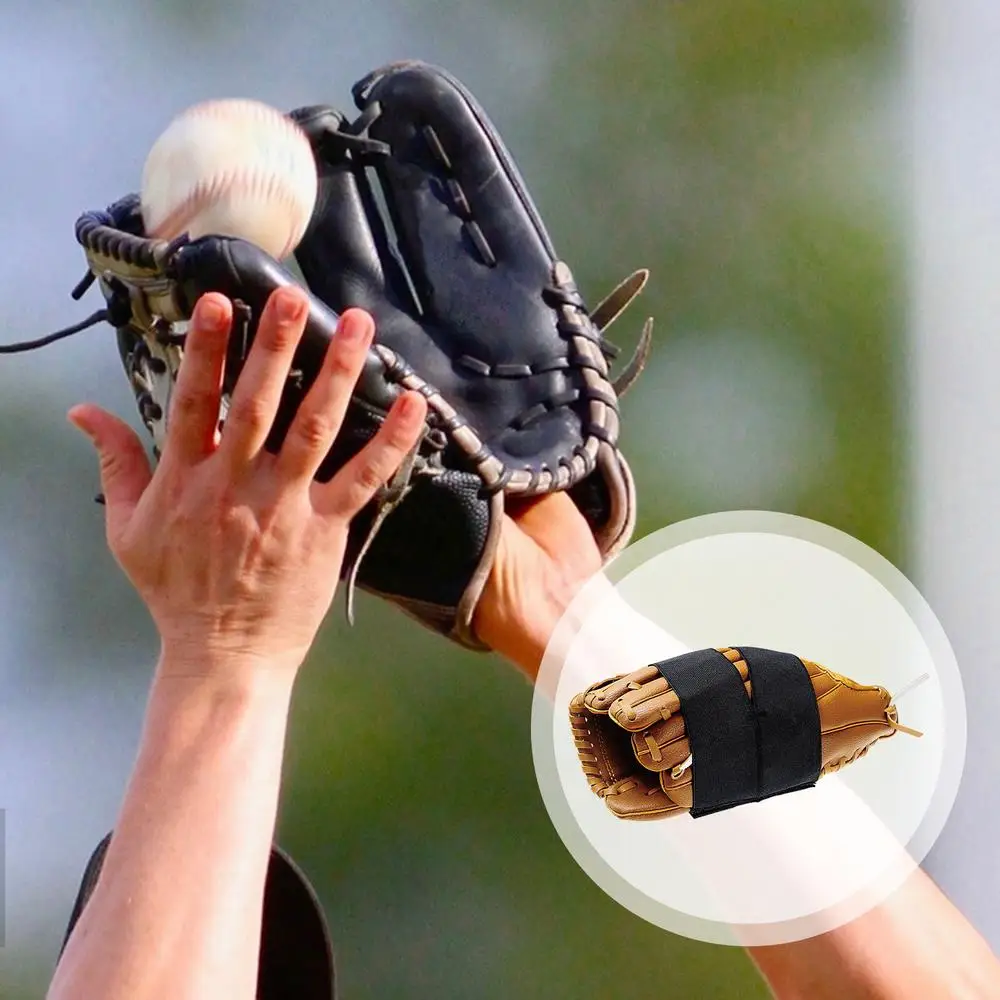 2pcs Softball Glove Fixing Wrap Baseball Catcher Glove Wraps Flexible Former And Pocket Shaper Adjustable Strap