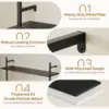 Gaming LED Floating Shelves for Wall, 41" Wall Mounted Shelf Pipe Glass Shelves, 3 Tier Hanging Display Rack with 8 S-Hooks Towe 6