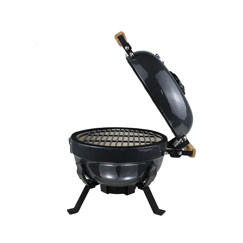 12-Inch ceramic grill, outdoor use, multi-function charcoal fire, portable BBQ backpack grill, car camping grill 2