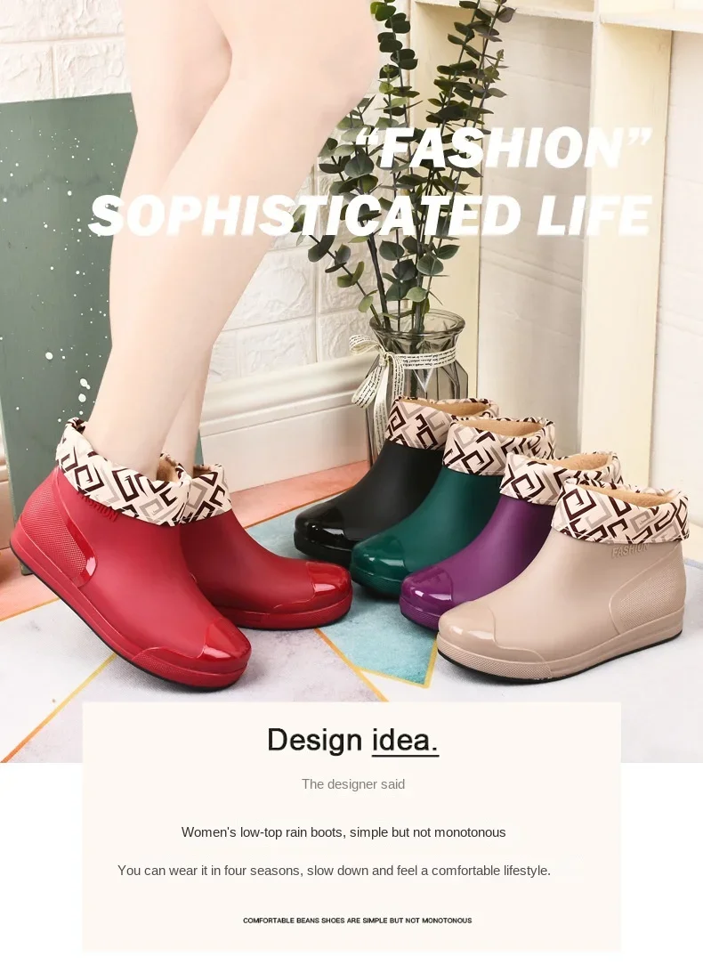 Waterproof Best Short Rain Boots 2020 Botas Contra El Agua Para Mujer  Fashion Rain Boots Environmental