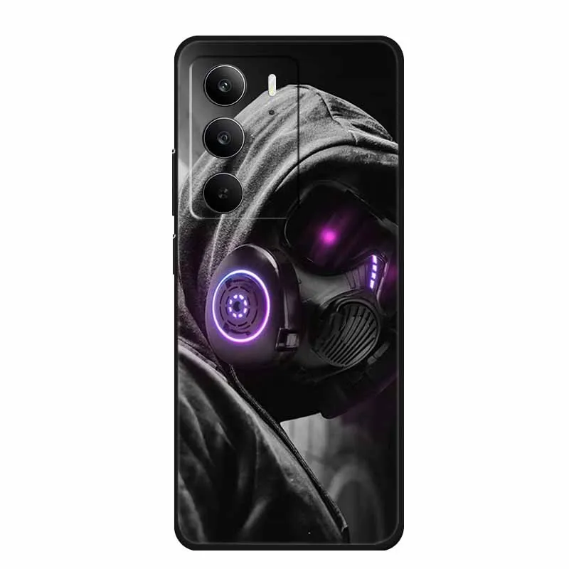 Fashion Black Silicone Soft Phone Case - Protective Back Cover
